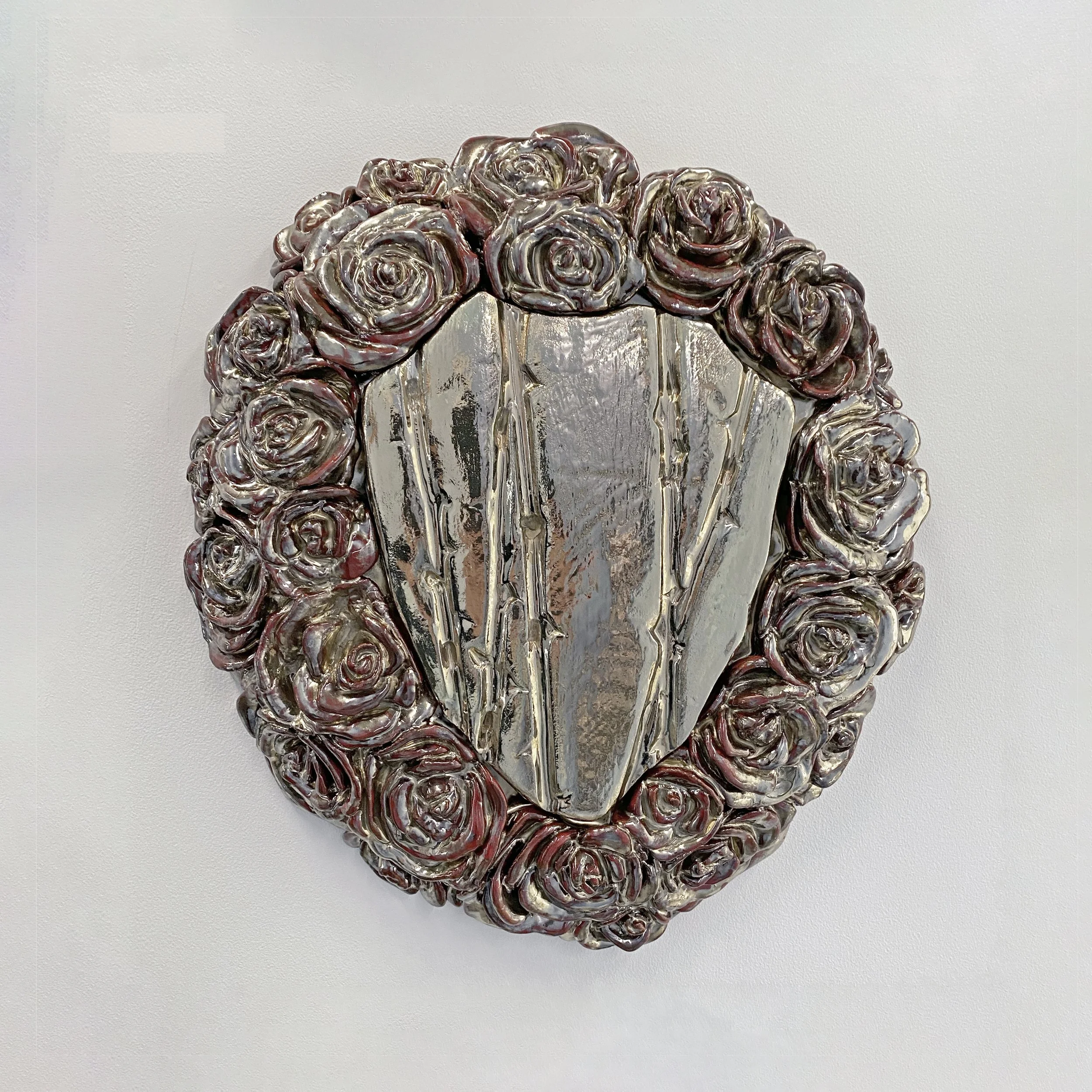 Bed of Roses 2020 Ceramic and silver nitrate 12.5 x 11 x 2 inches