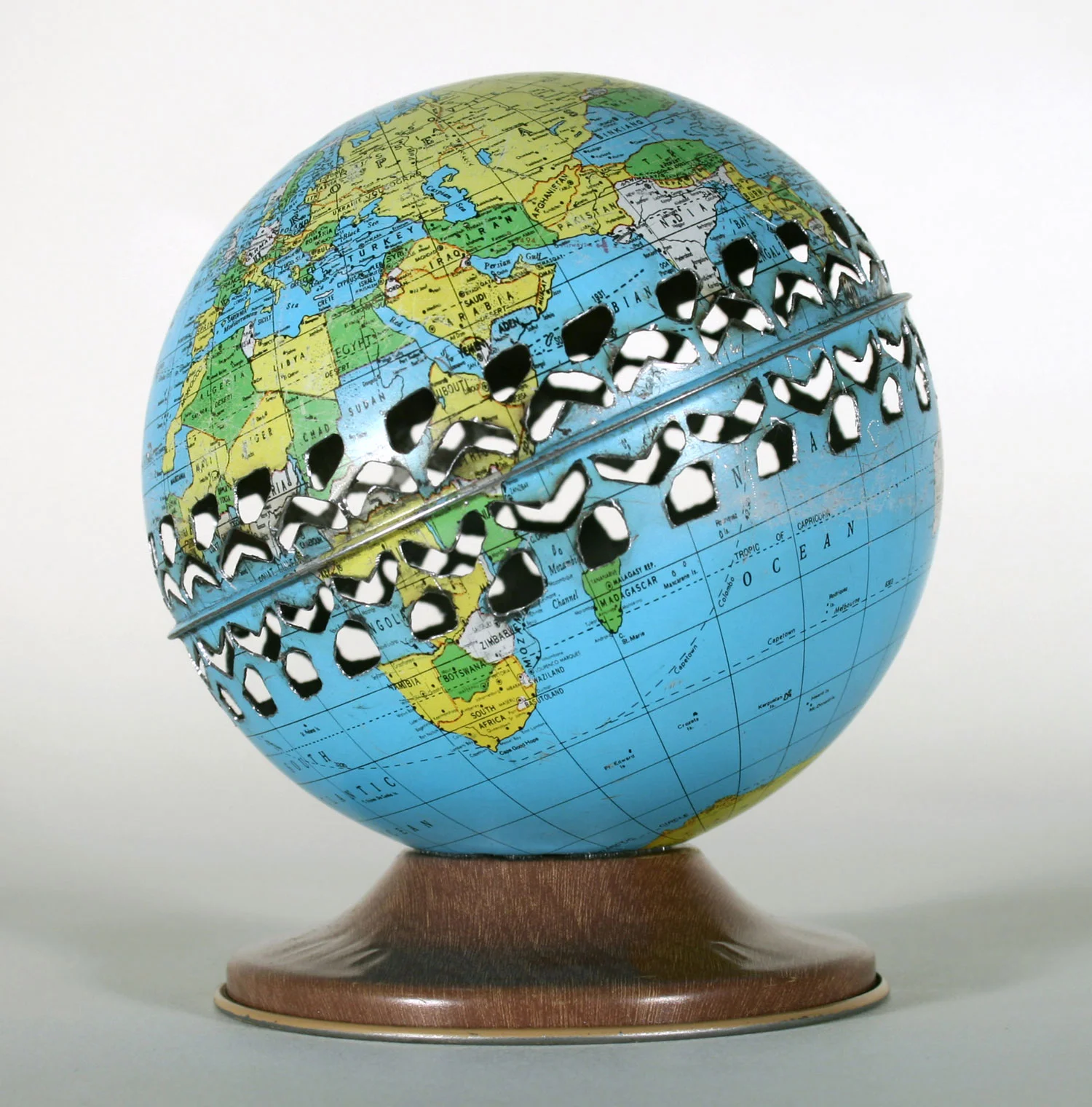 Tread , 2007, Salvaged metal bank , 4.75 x 4.5 x 4.5 inches