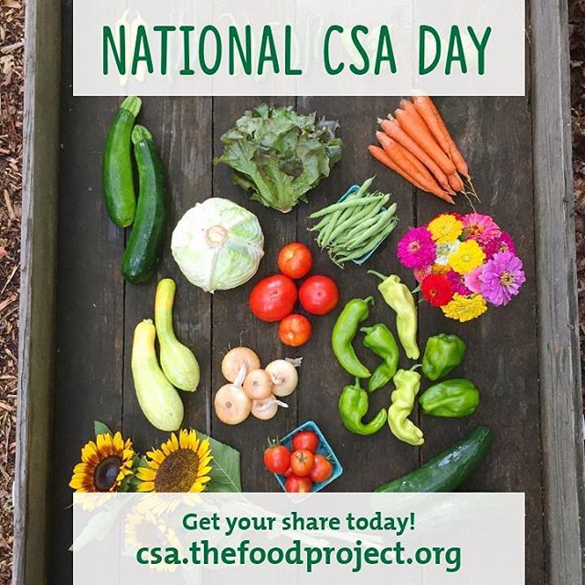 Today is National #CSADay! Show your support for local food, youth leaders, and healthy communities by signing up for a share from The Food Project. Get yours today via link in bio.