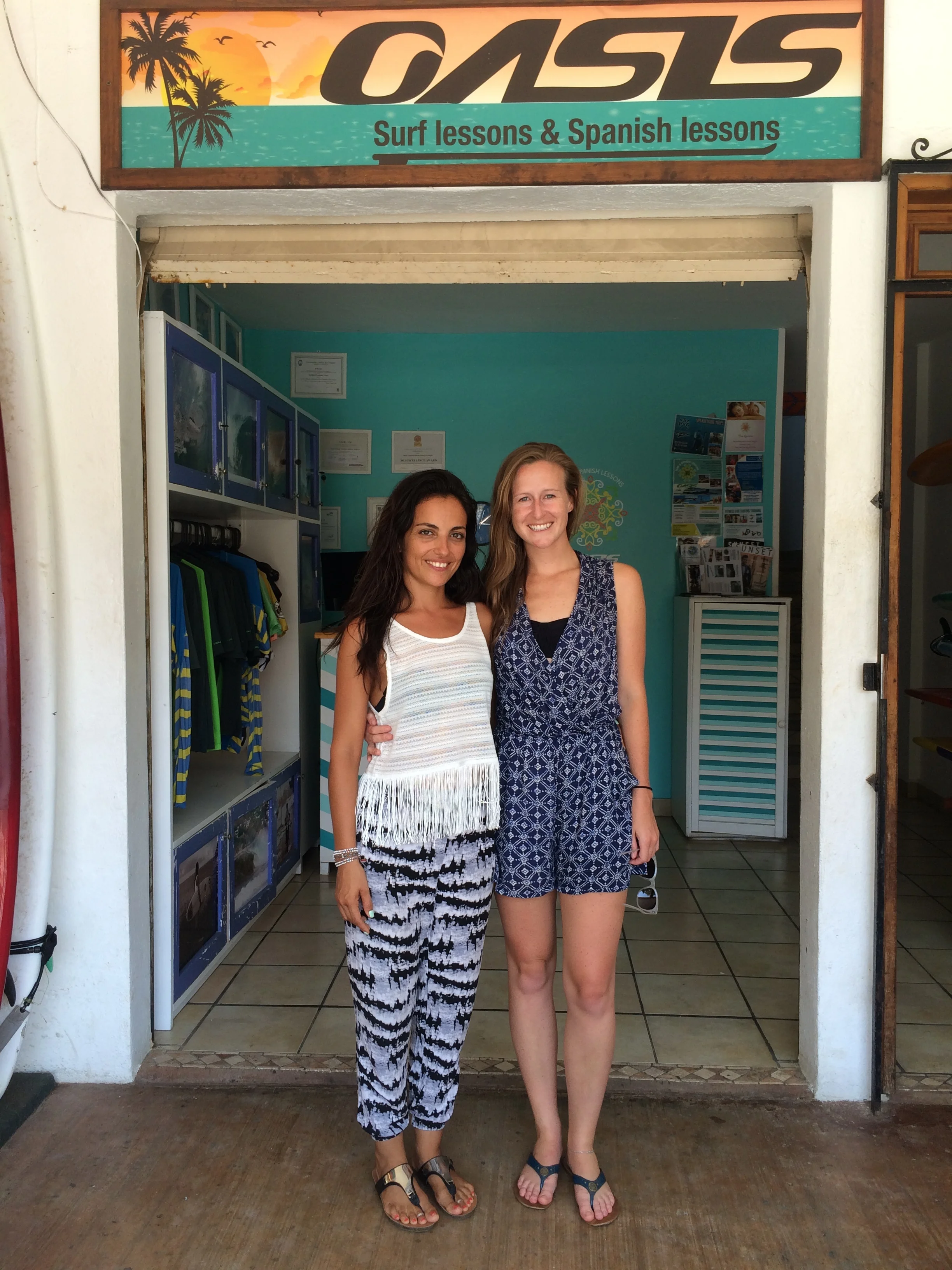 Oasis is the organization I used to take Spanish and surf lessons. They also have homestay options and apartments. They're fantastic — check them out!