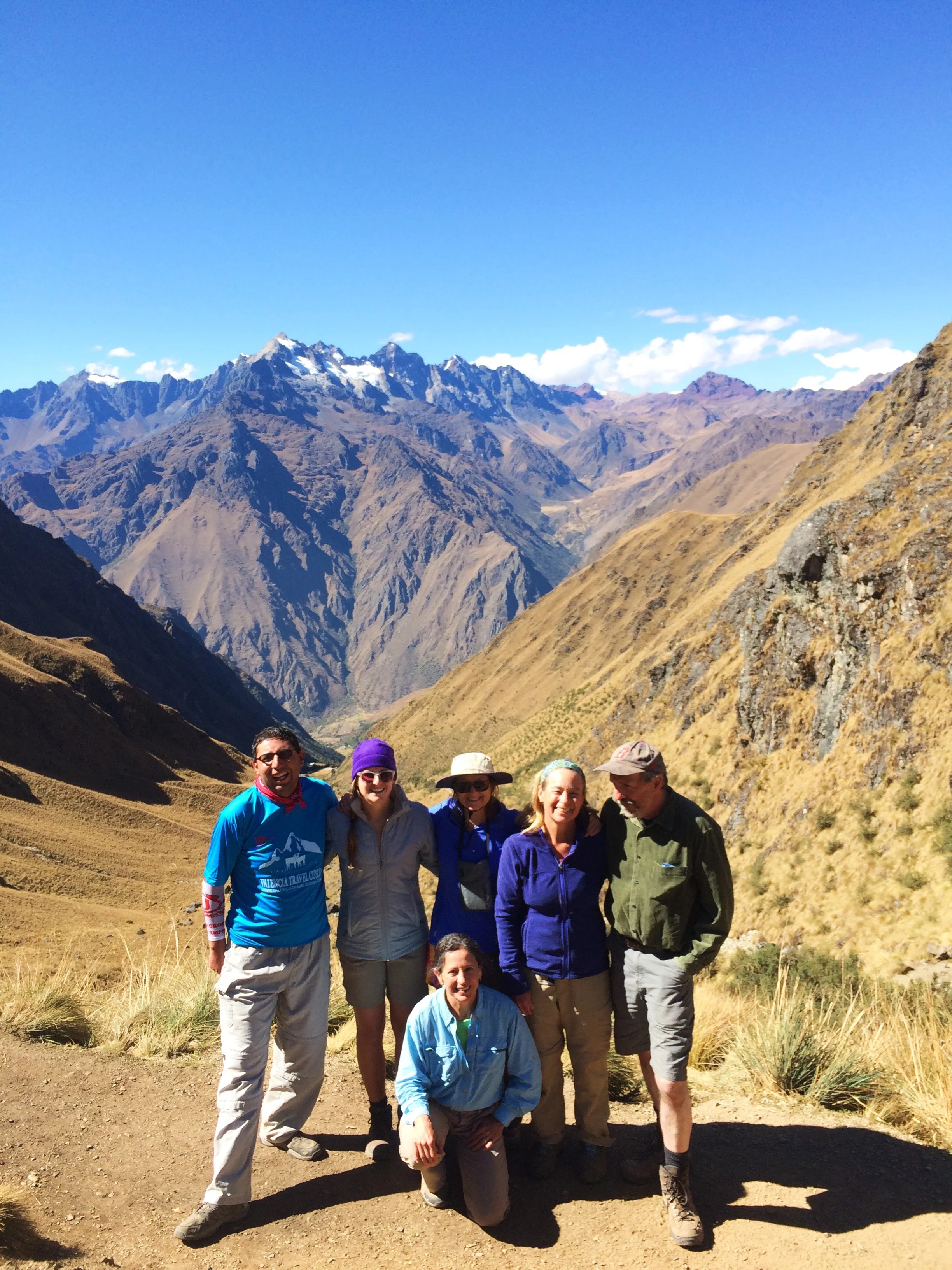 My Inca Trail group just after climbing Dead Woman's Pass on the second day!