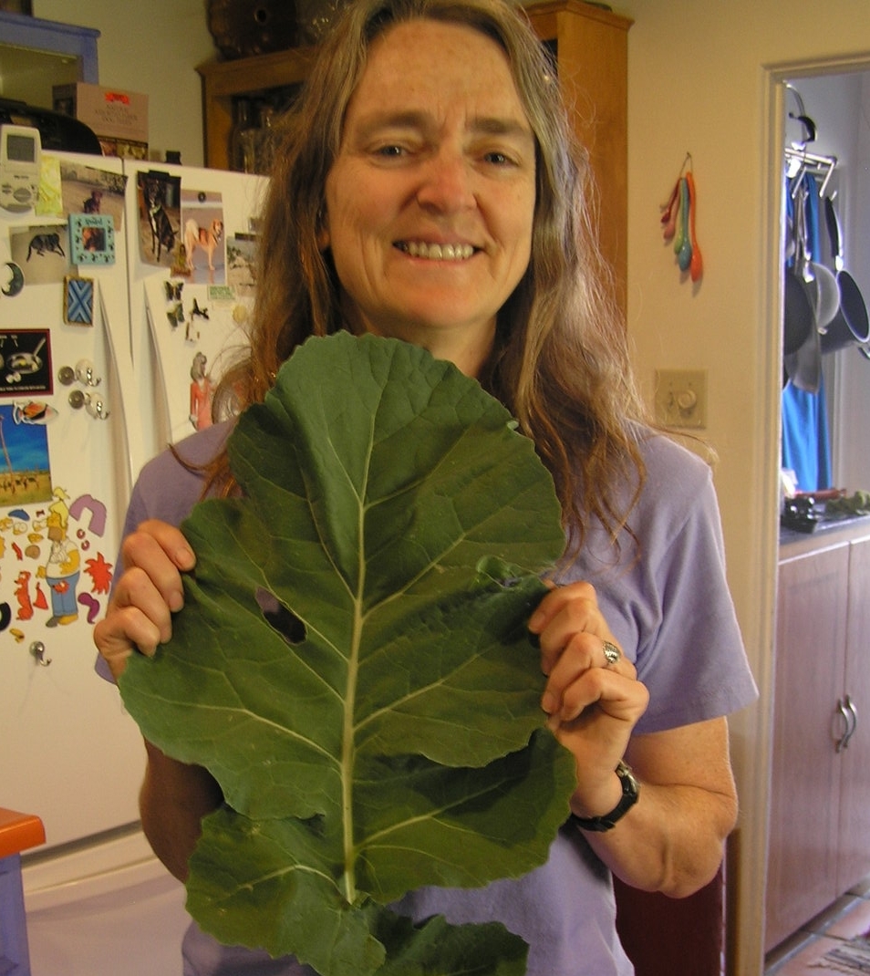 Mary with collard leaf