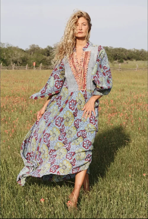 slim fit dress slacks Buy Blue Printed Cotton Dress main image 0