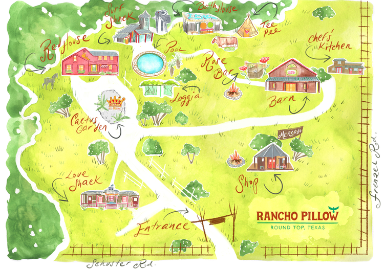 Rancho Pillow property map