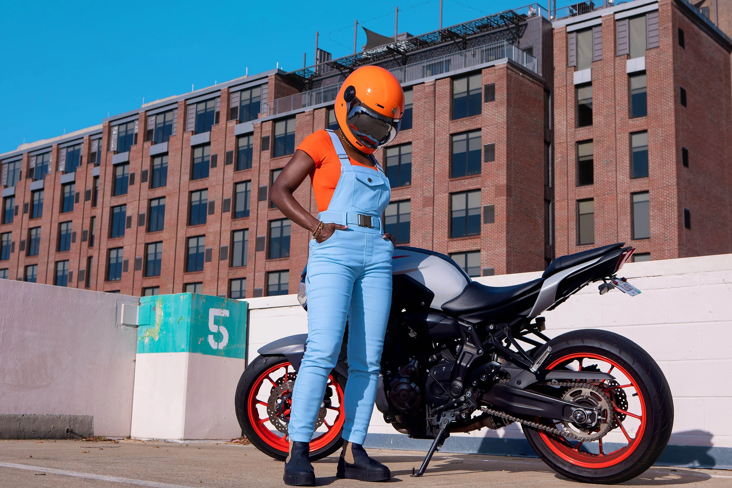 Chic-Riot-Christiana-Moto-Overalls-On-Top-Parking-Deck.jpg