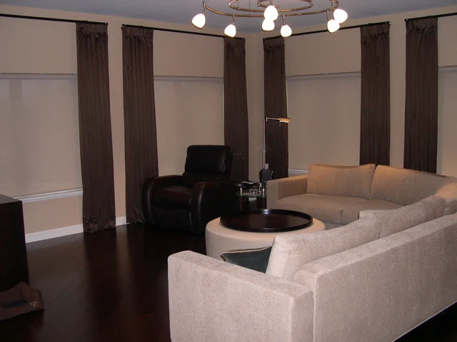 Pfifer Sheerweave Shades with Drapery Panels