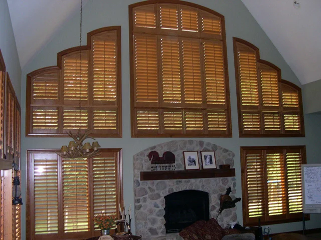 Wood Shutters 3.5" Slat Size, Remote Control