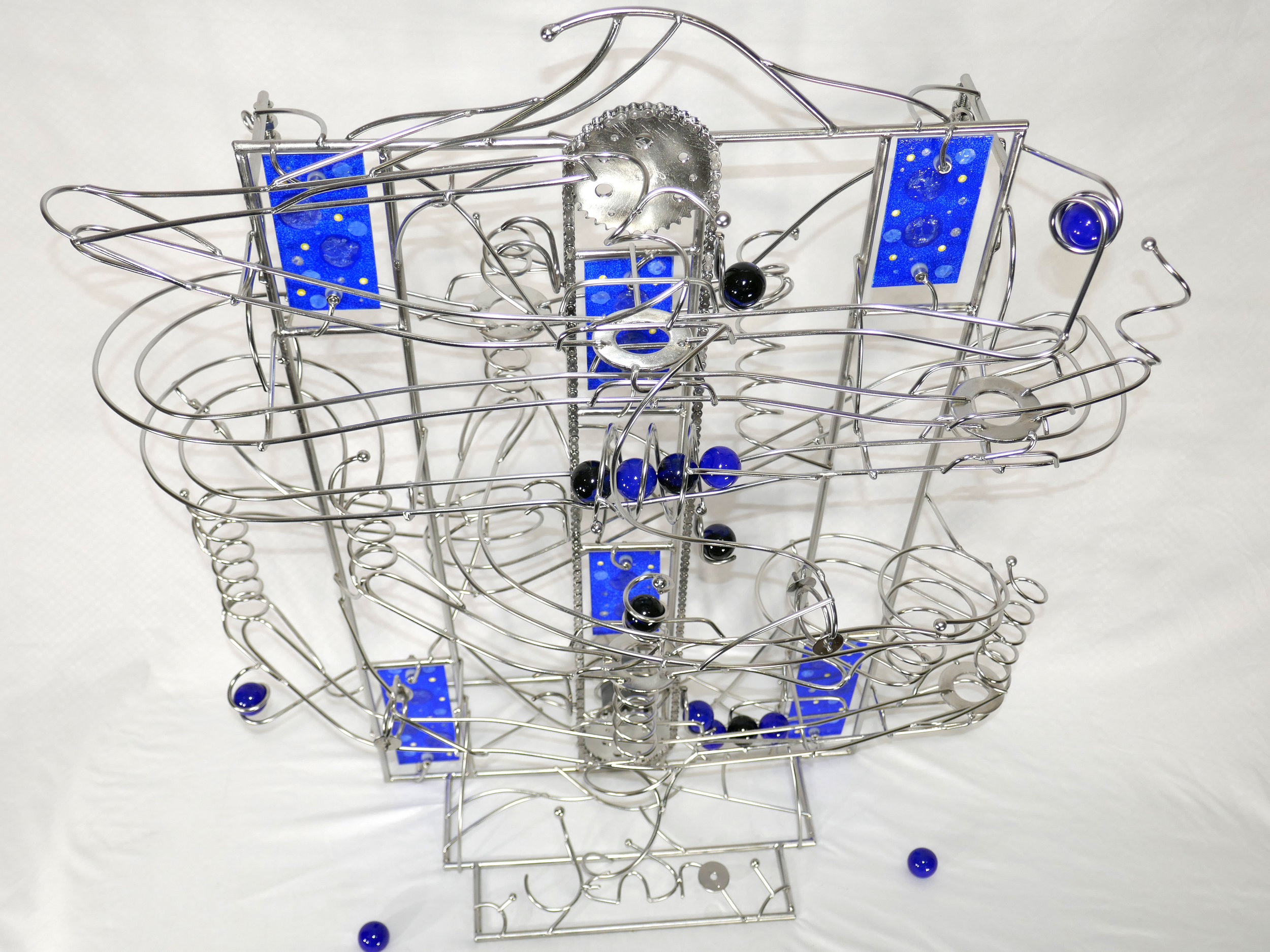 Rolling ball marble machine - looking down on RBS 070