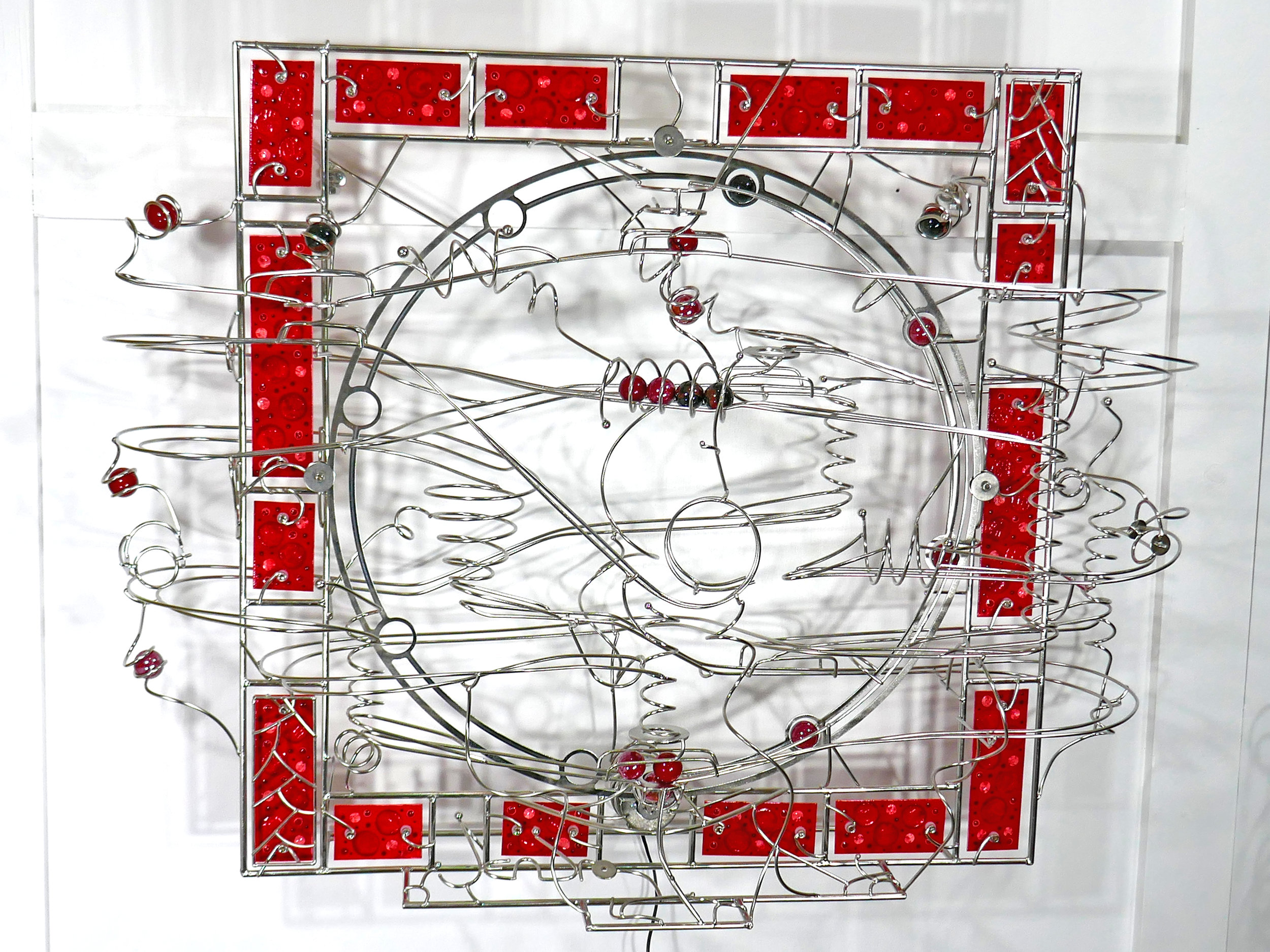 Rolling Ball Sculptures - kinetic art "Sheila" wall hanging
