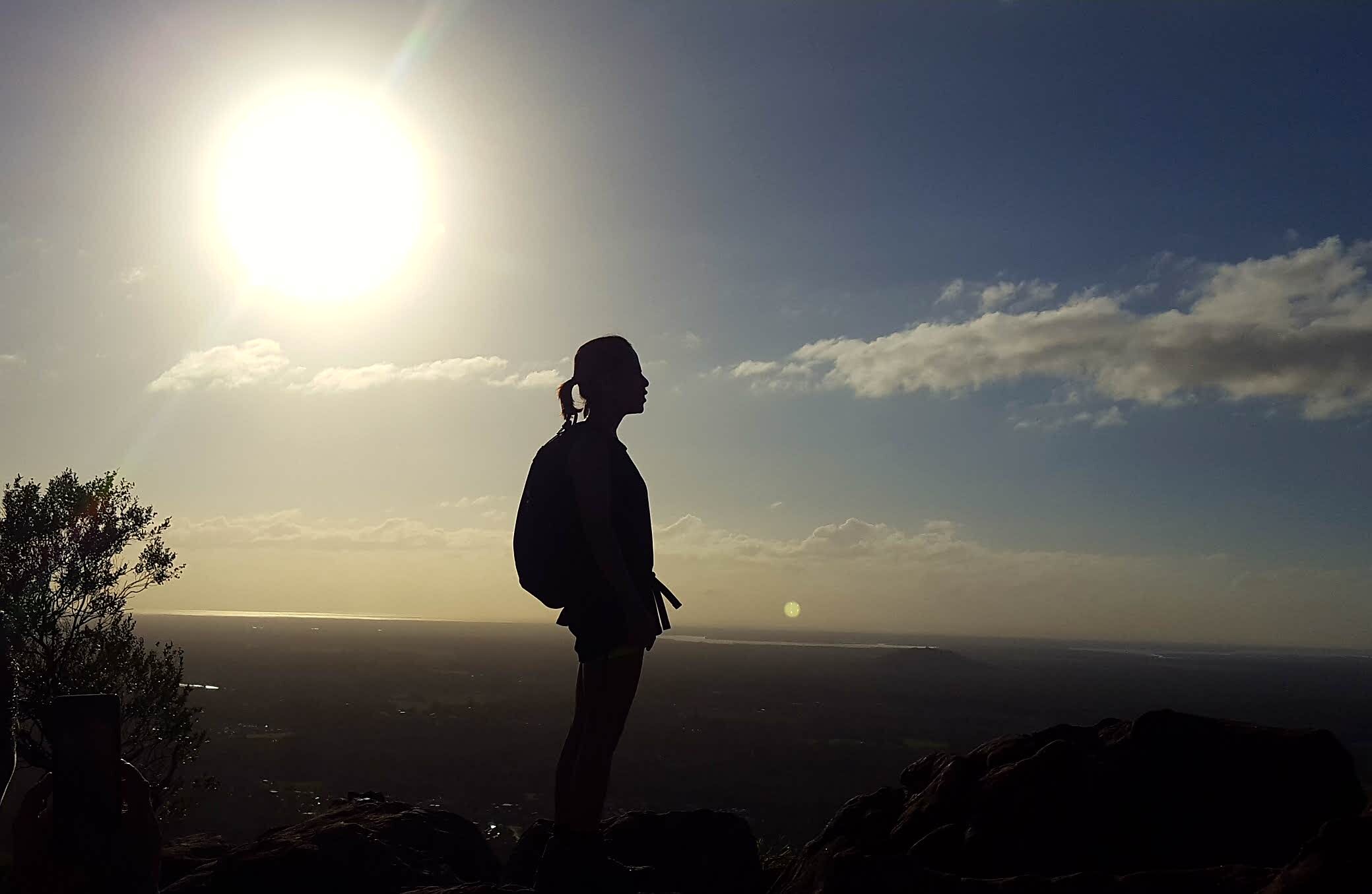 Summit Reflection, Sunrise Hiker