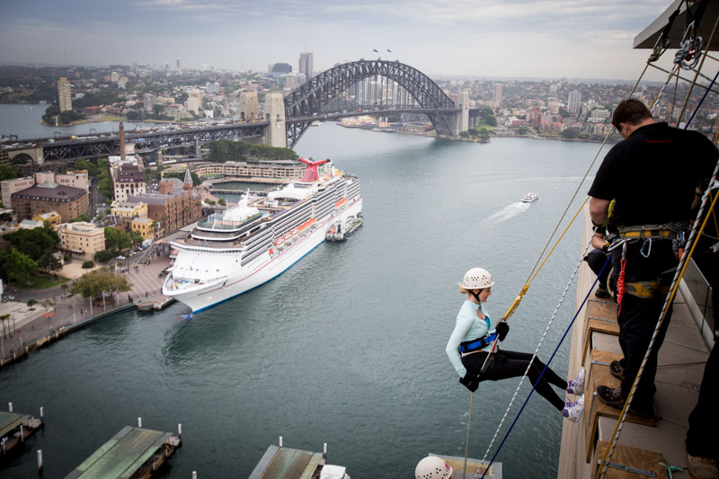 Caroline Pemberton - Abseiling Sydney Harbour
