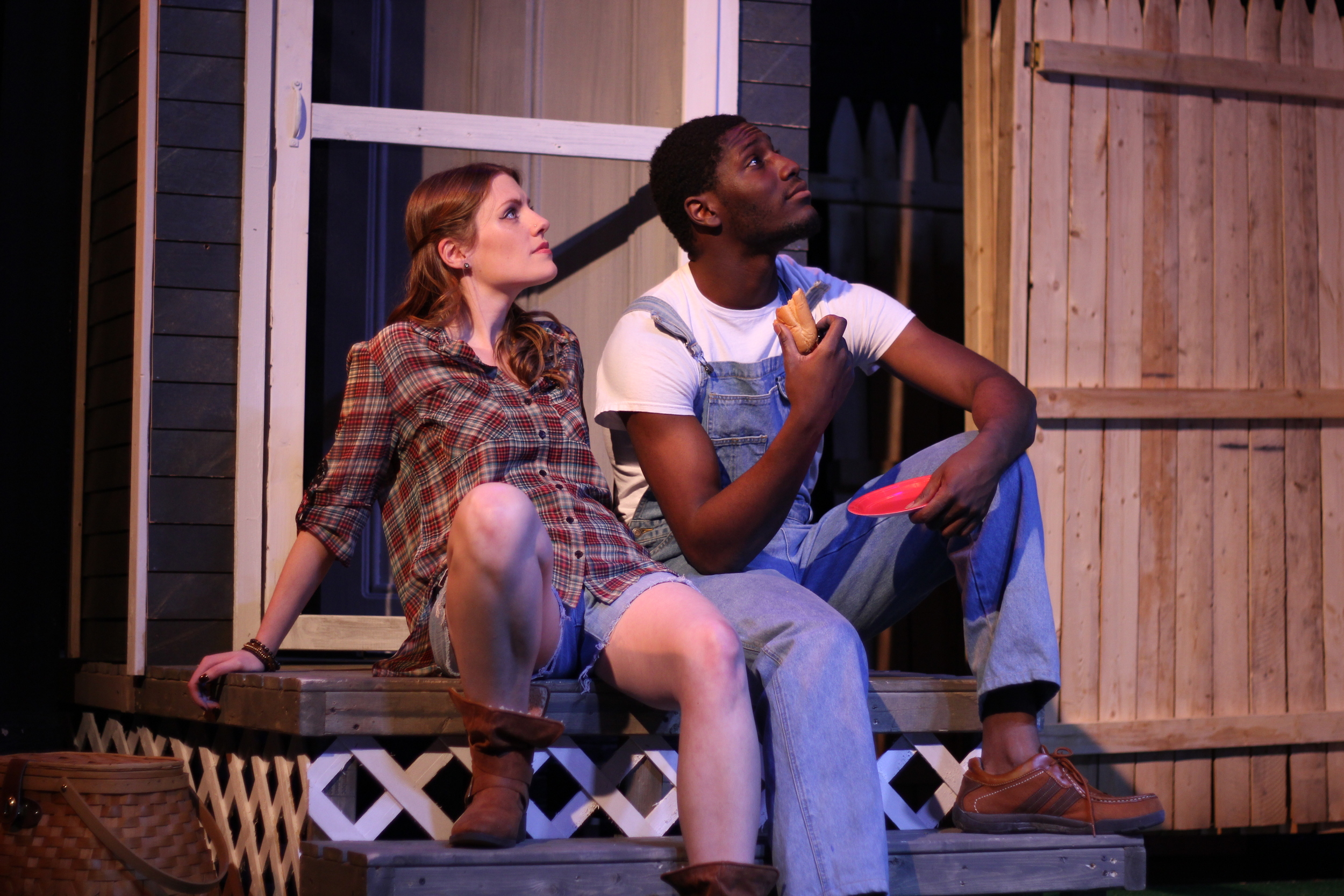  Sheldon Brown as Adams and Louise Hamill as Talia; Photo by Jessie Baxter 