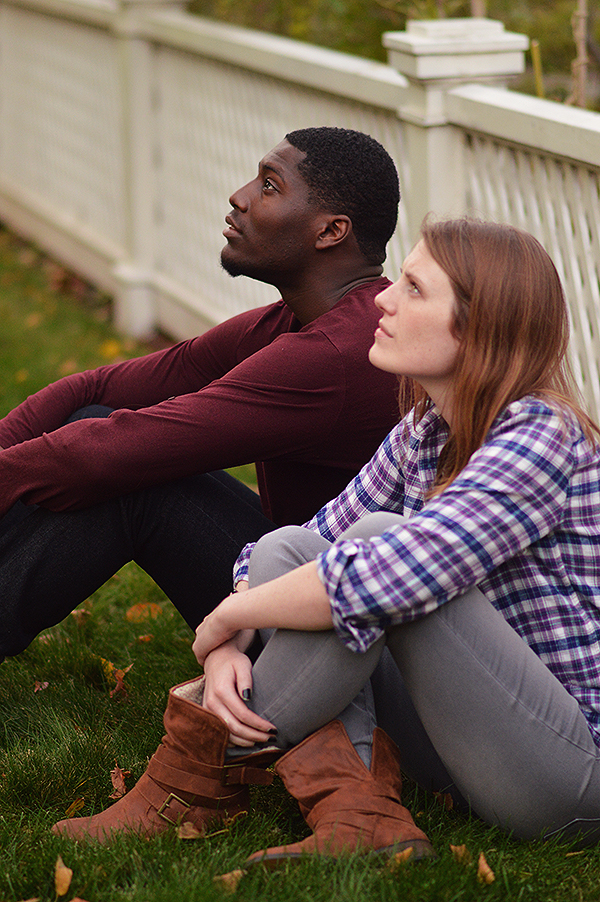 Sheldon Brown as Adams and Louise Hamill as Talia; Photo by E. Milanovich Photography