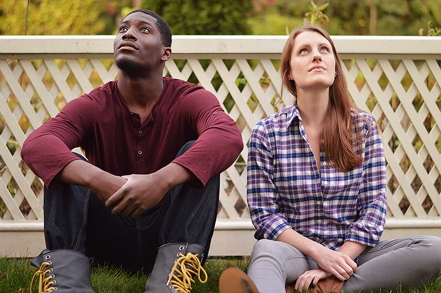 Sheldon Brown as Adams and Louise Hamill as Talia; Photo by E. Milanovich Photography