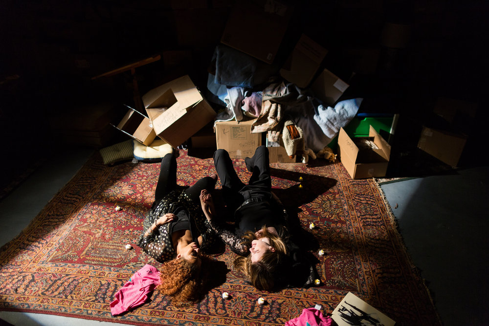 Gianella Flores as Nancy and Louise Hamill as Midge