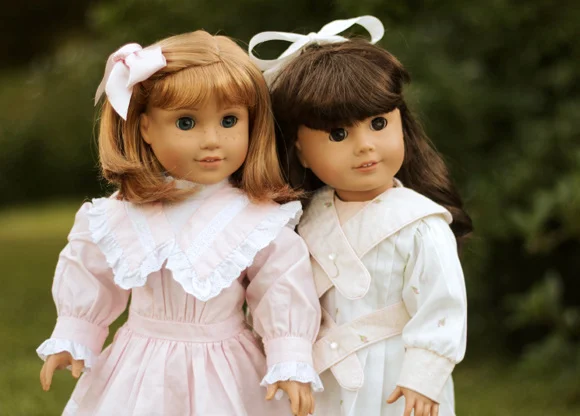 American Girl dolls Nellie and Samantha