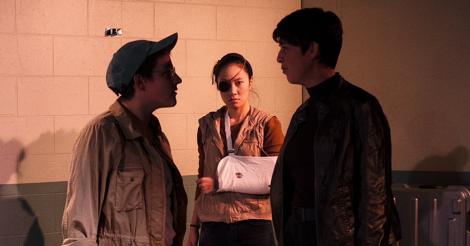  (L to R) Jackie Chylinski as Roach, Emily Eldridge-Ingram as Sheena, and Alex Alexander as Ibis 