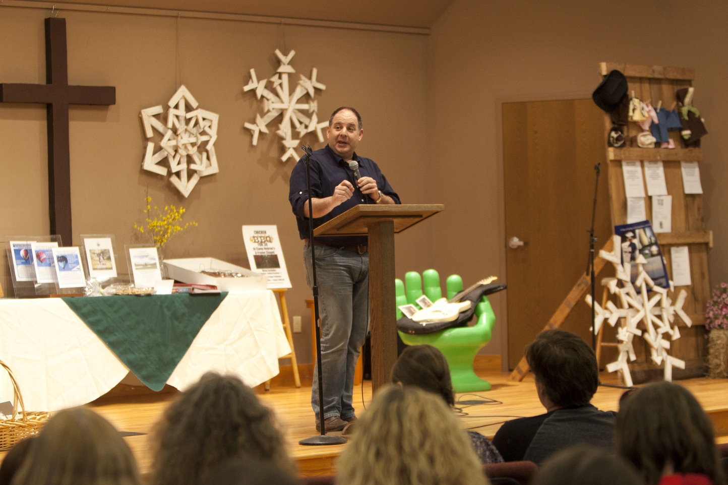 Dr. Todd Williams sharing his testimony at Camp Hebron's 2015 Boots & Blue Jeans Benefit Auction
