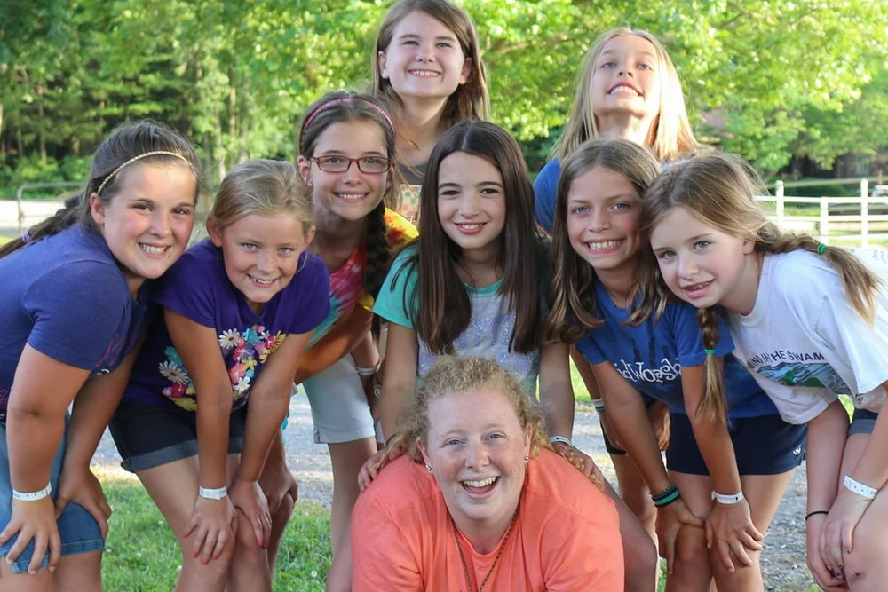 Anna and her group horse campers