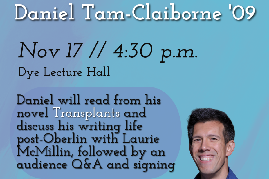 Reading, Q&A, and Book Signing with Daniel Tam-Claiborne '09