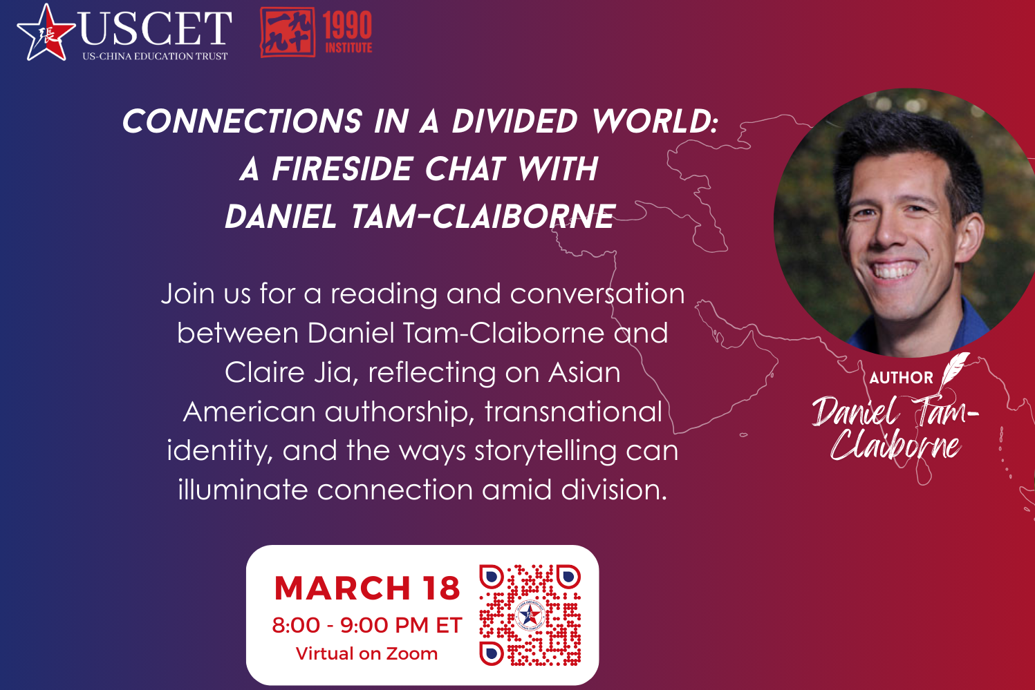 Virtual | Asian American Authors Series:  A Fireside Chat with Daniel Tam-Claiborne