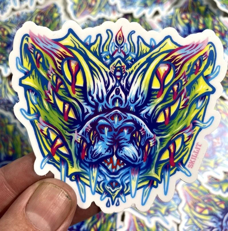 Cat Of A Thousand Eyes 3x3" sticker