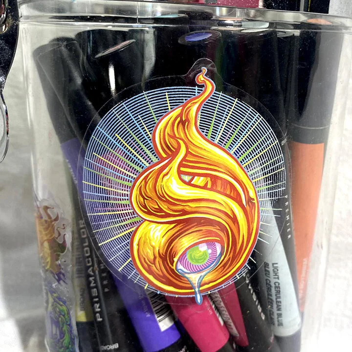 Skillit Flame! 3x3" Clear sticker