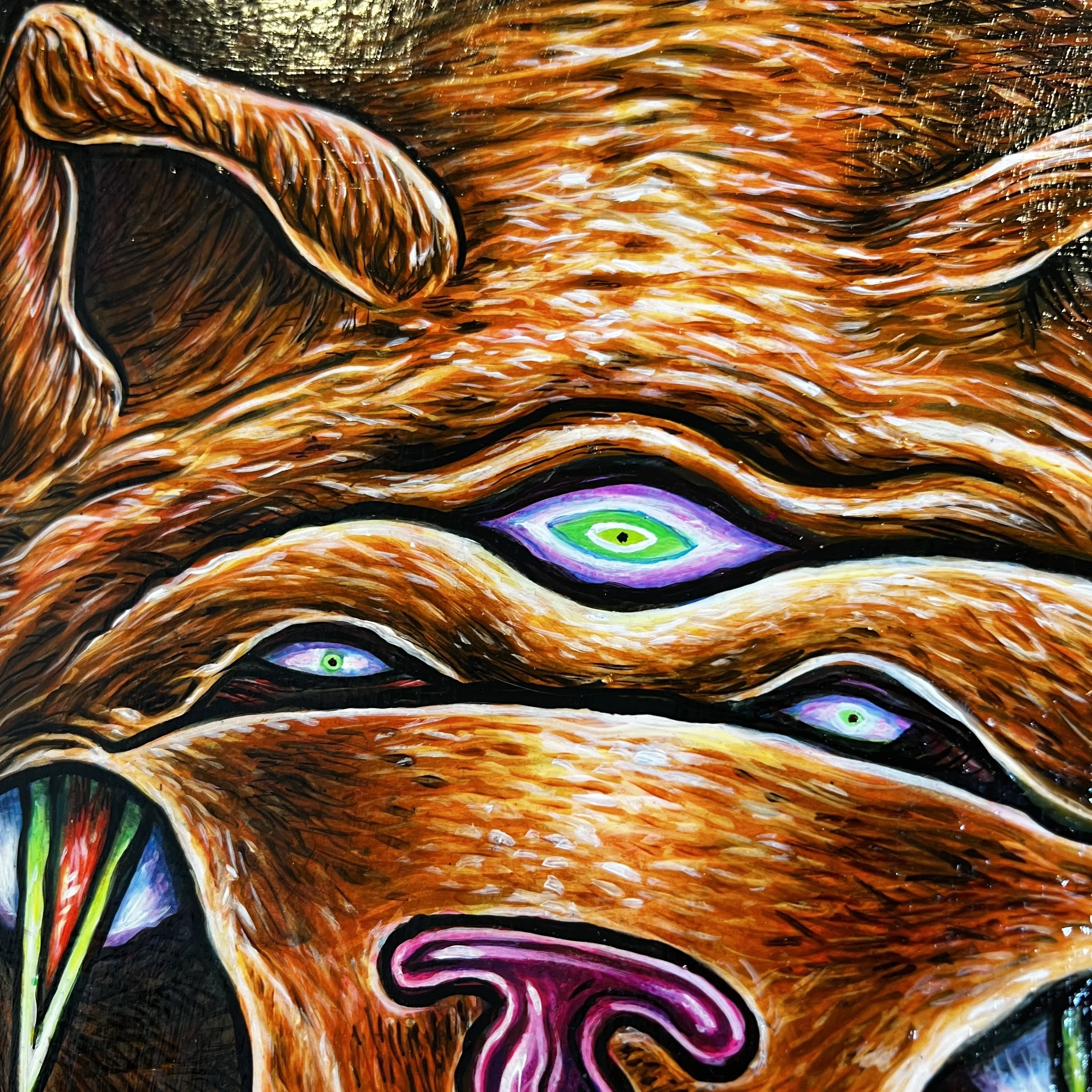 Bear 3 eyed 2026 painting wood - IIMG_9642.JPEG