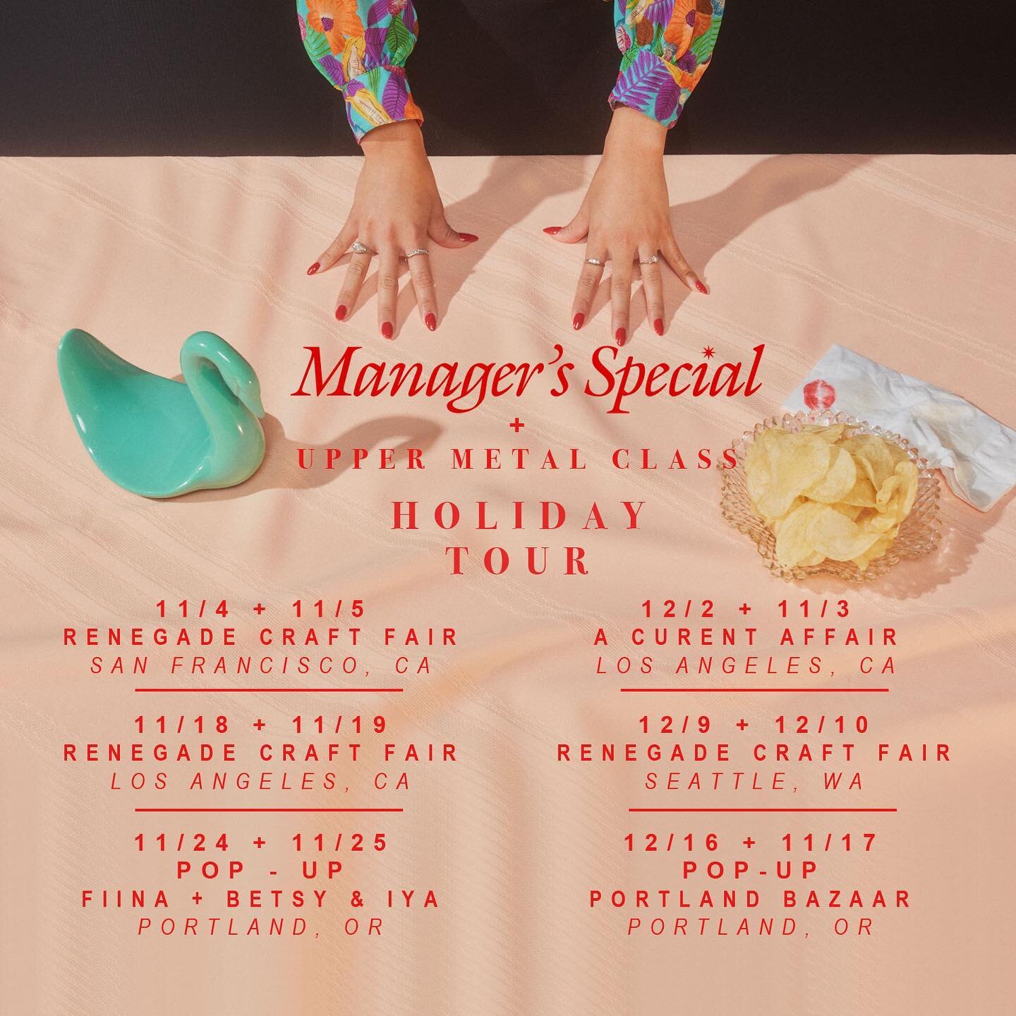🎉 I&rsquo;m so excited about this West Coast Tour and I can&rsquo;t wait to show you my collection of UMC, vintage costume + fine jewelry pieces in person! Mark your calendars and come shop with me at these amazing shows! 

✨ Nov. 4 + 5 @renegadecra