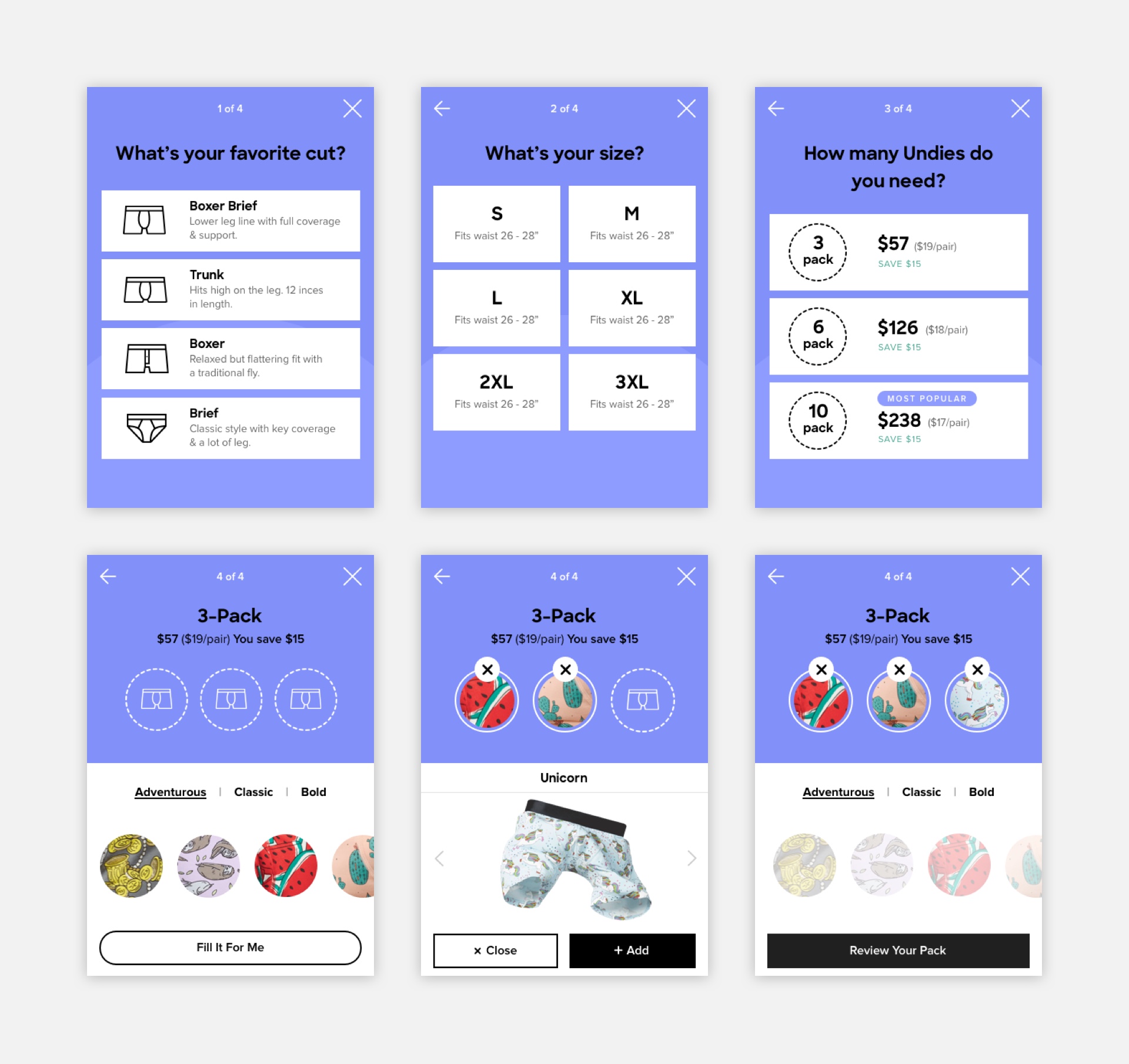 Mobile production version of Build-a-Pack