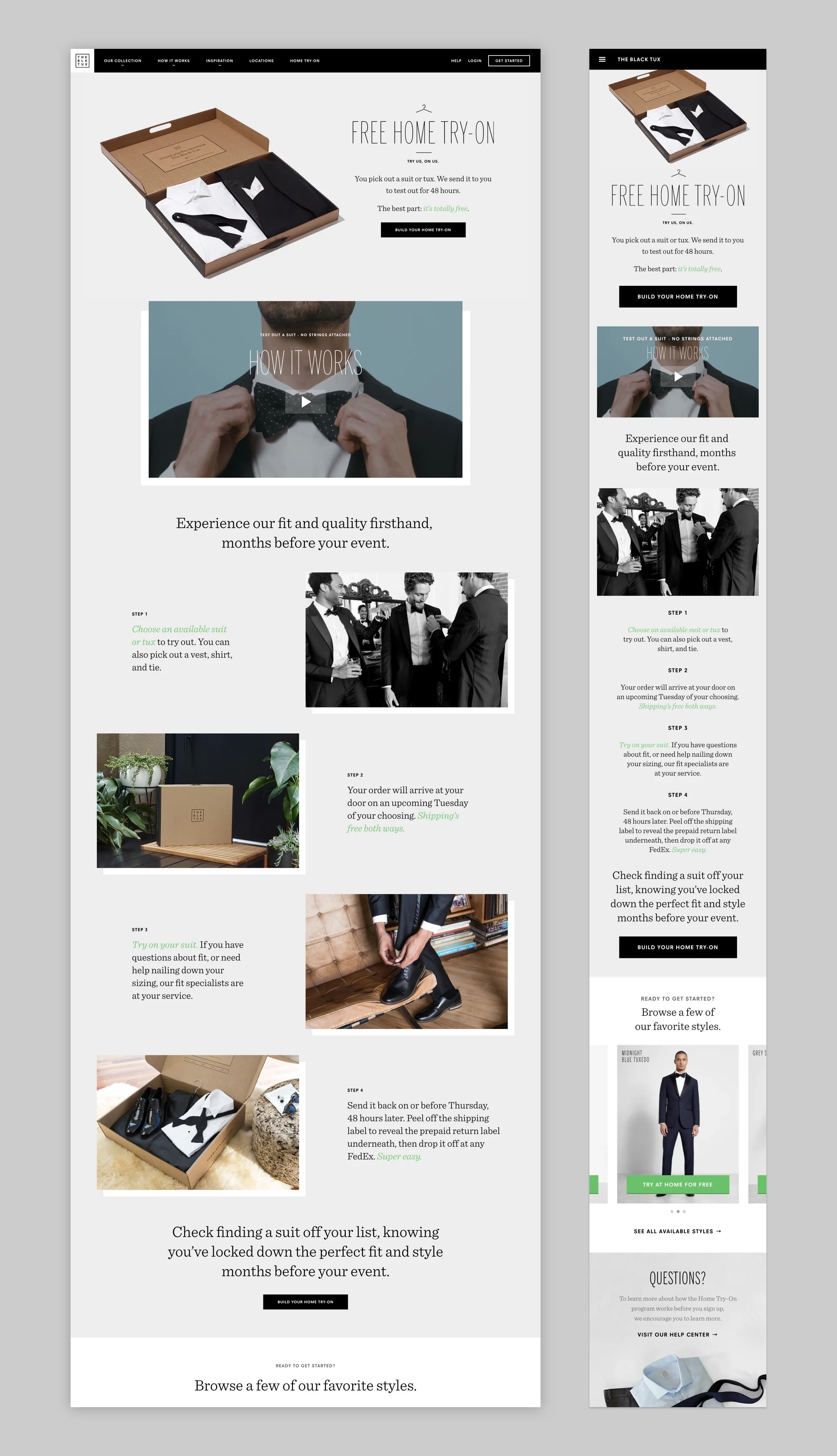 Home Try-On Landing Page