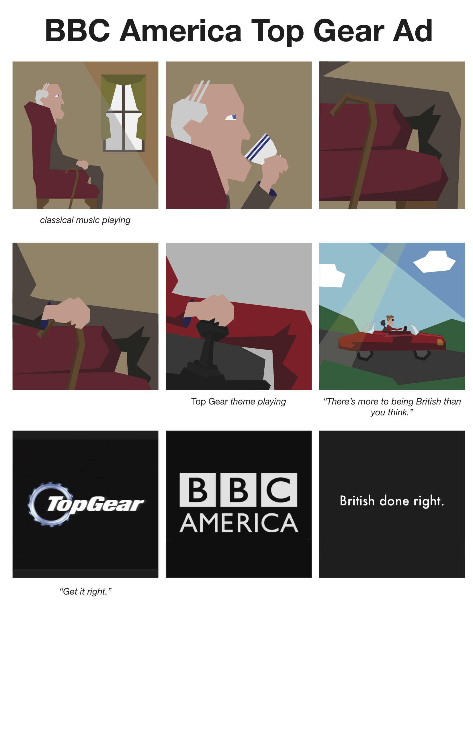 Top Gear Ad Storyboard