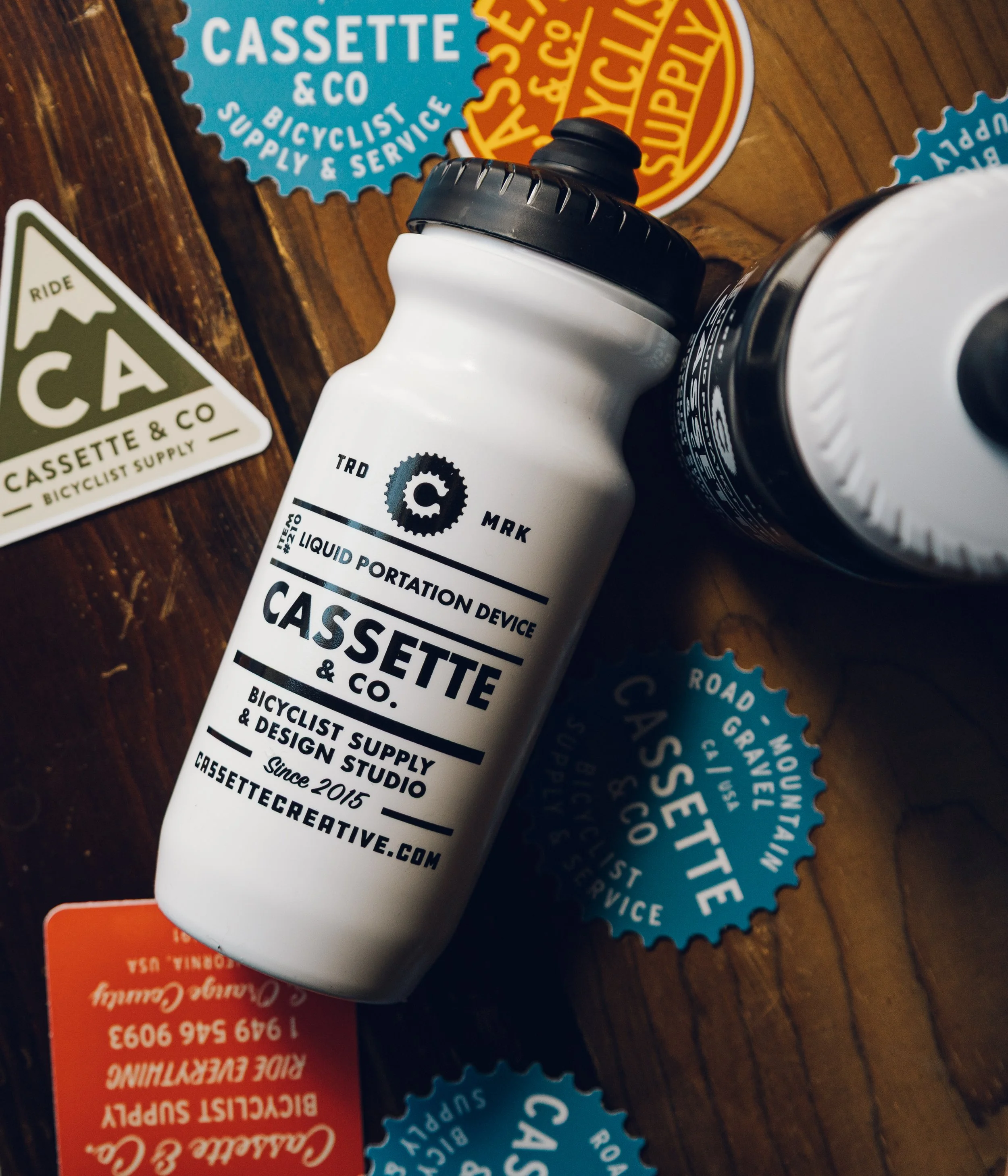 catalog photo of bike bottle in moody garage