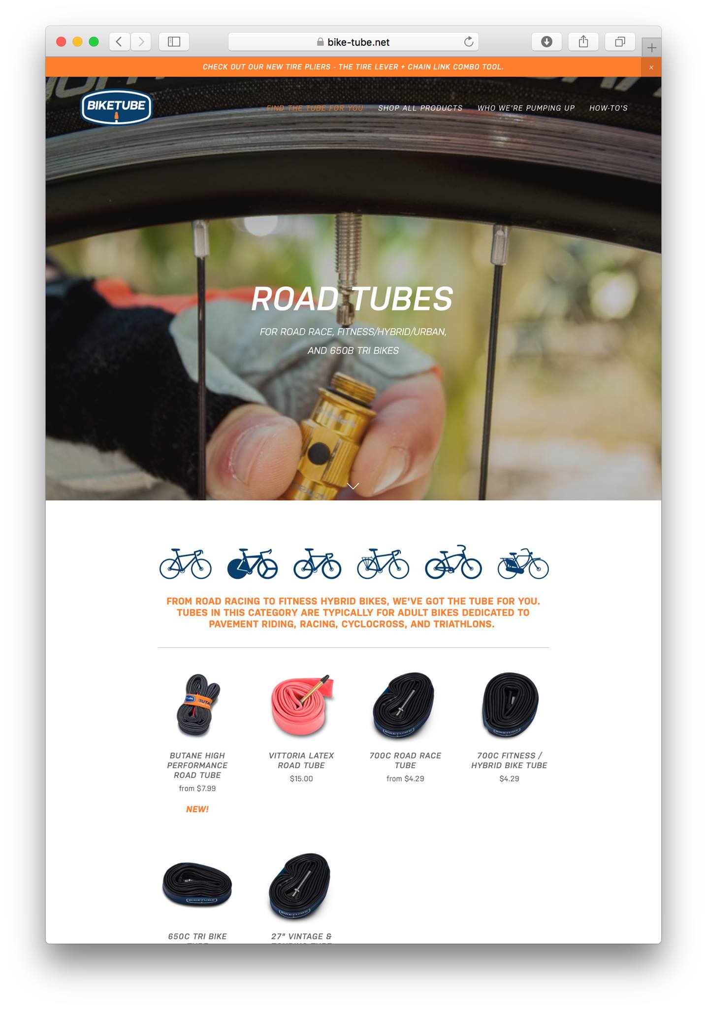 BIKETUBE WEBSITE