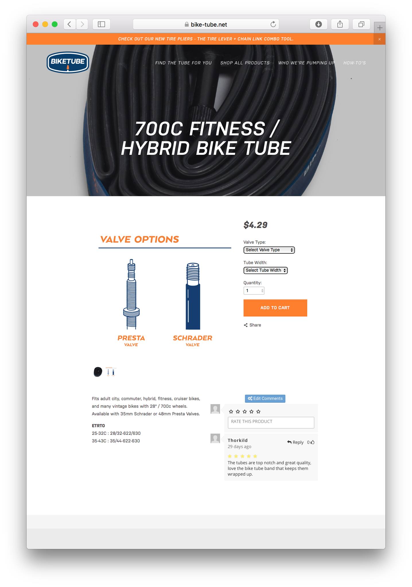BIKETUBE WEBSITE