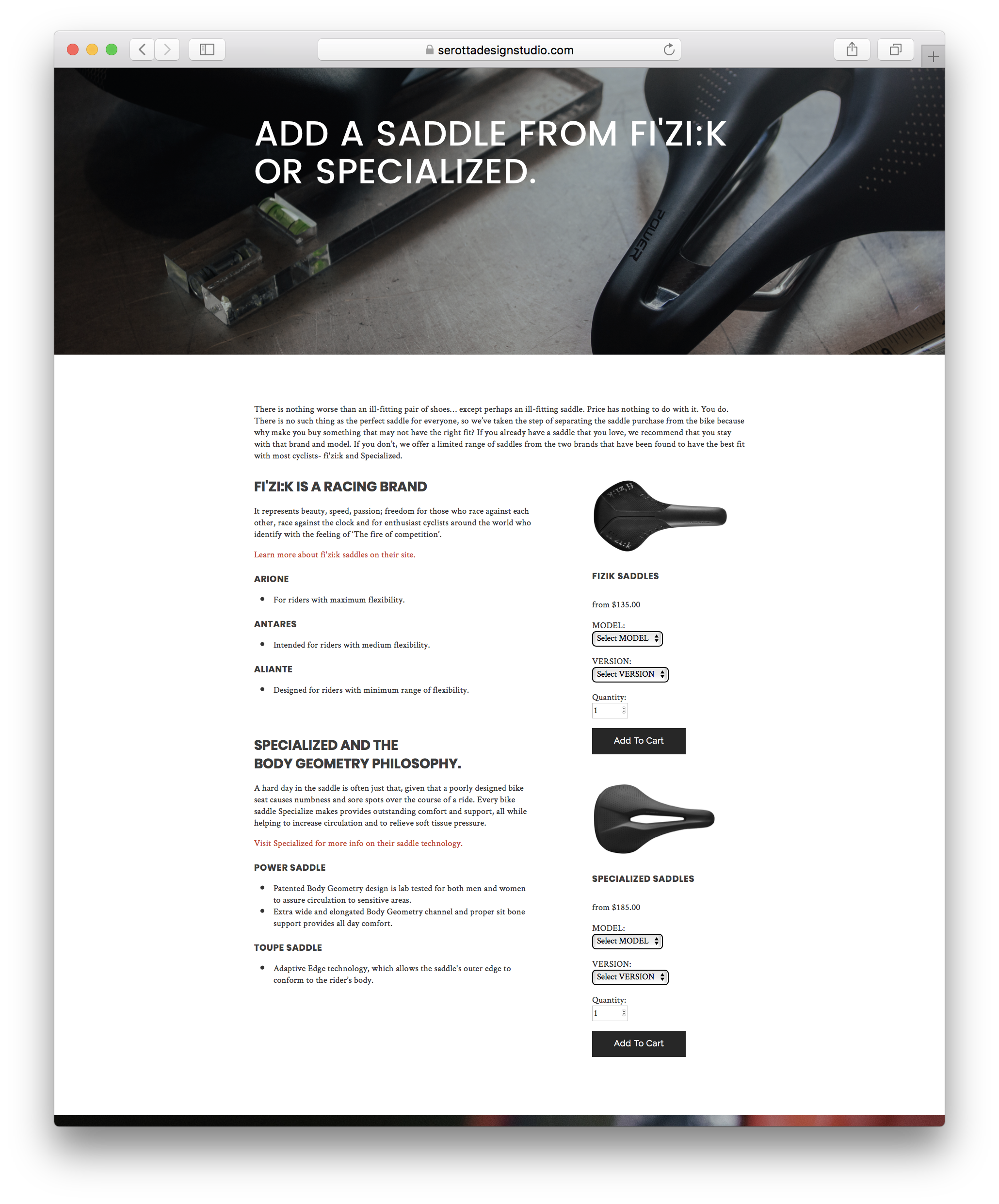 SEROTTA DESIGN STUDIO UPGRADE PAGE