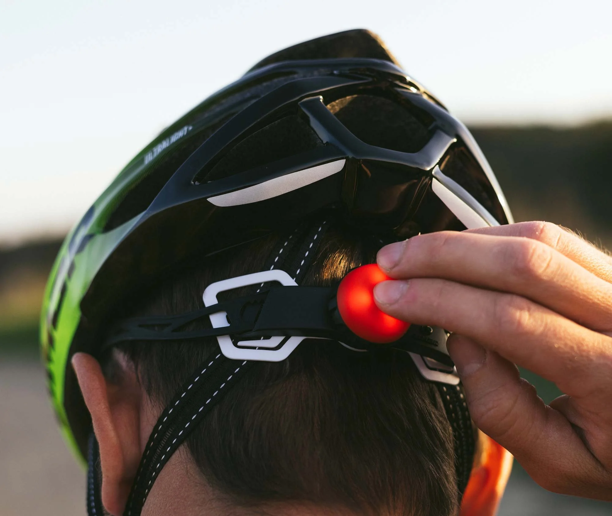 catalog photo of cycling helmet rear light