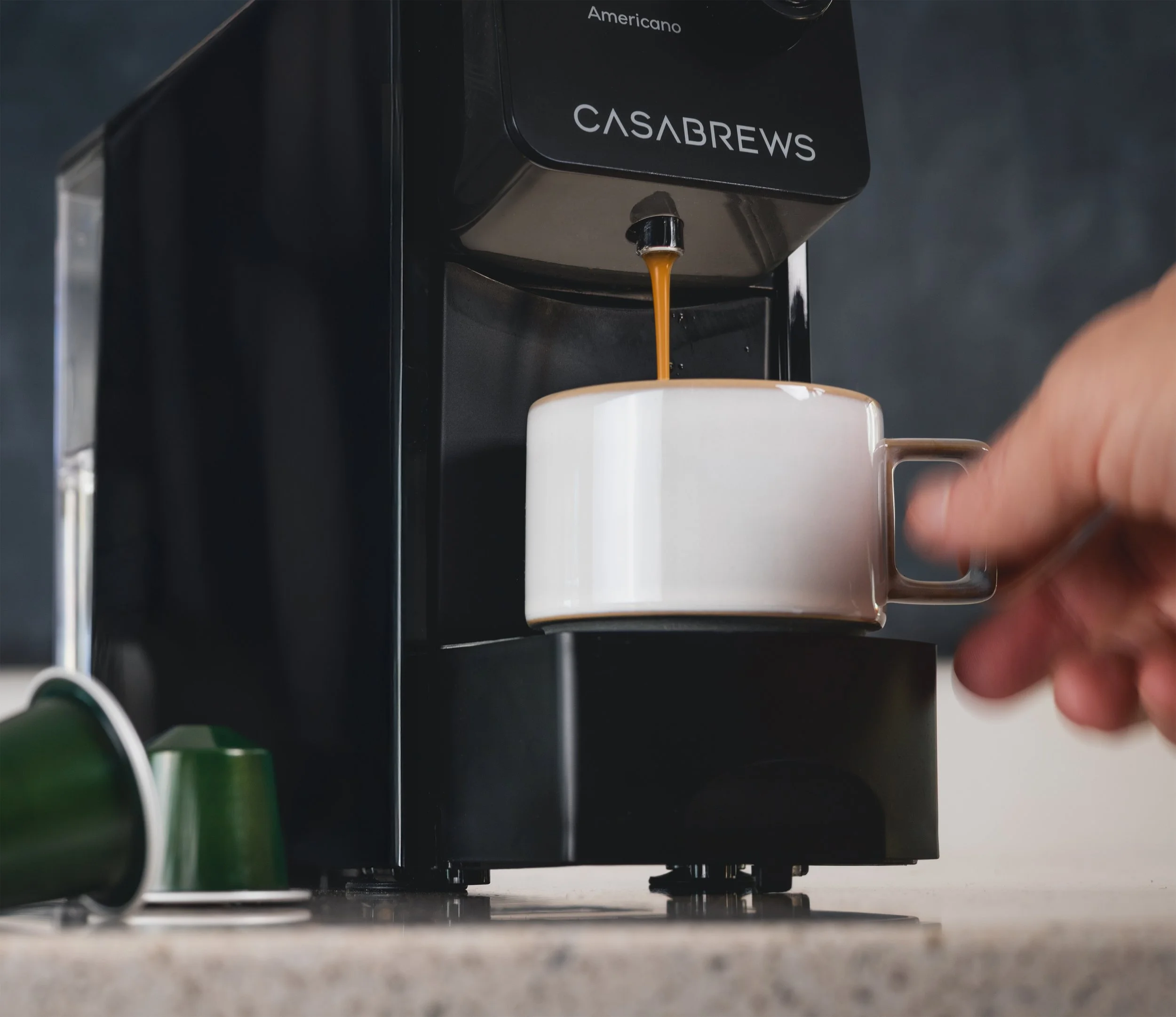 casabrews espresso machine on a modern countertop