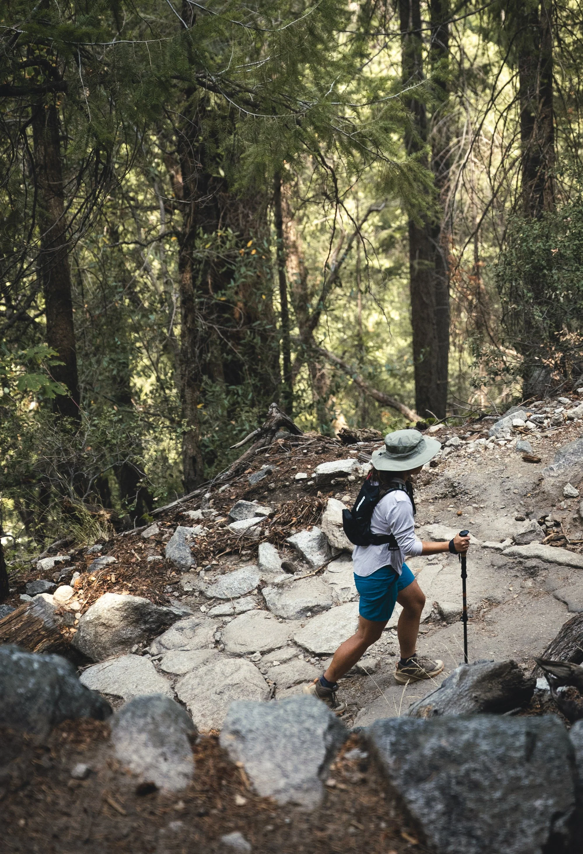 hiking the john Muir trail in yosemit