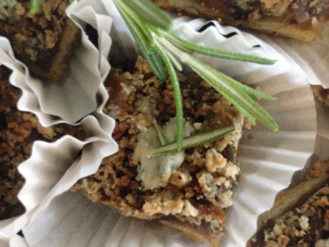 Caramelized Onion and Bleu Cheese Tartlets