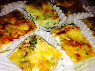 Creamy Fontal quiche with broccoli