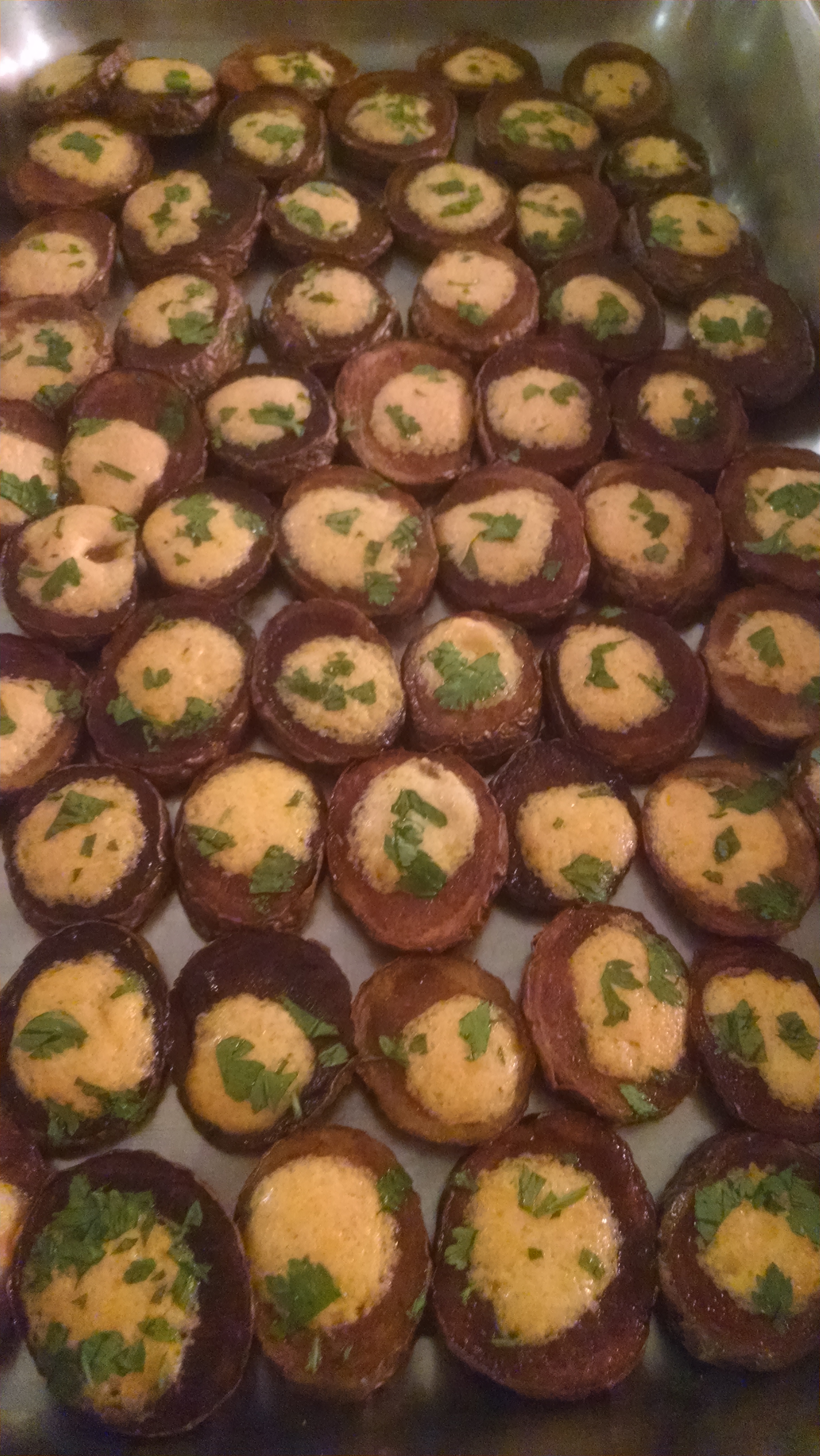 Potato boats with smoky cheddar