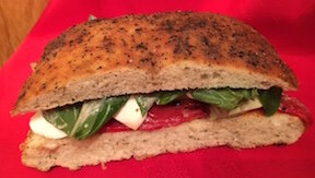 Mediterranean veg sandwich on foccacia.JPG