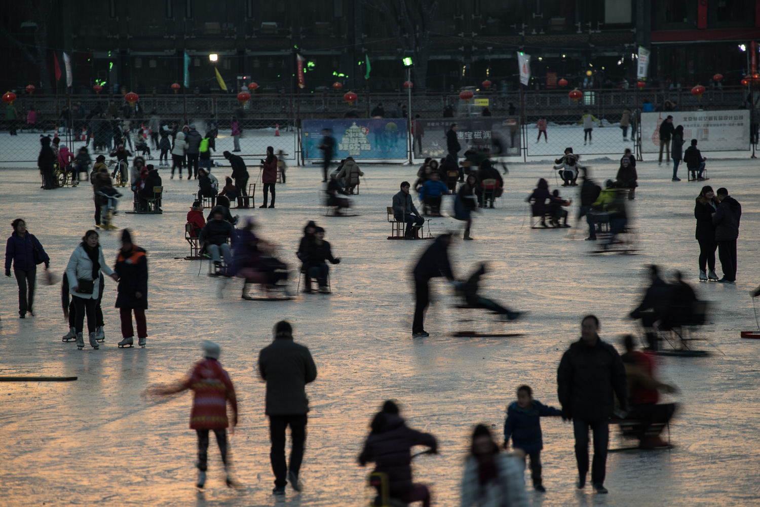  Ice skating in Beijing, China 