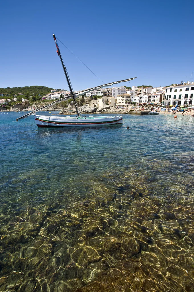 Boat in Calella fishing village, Costa Brava, Catalunya, Spain ©Dofotos/Axiom