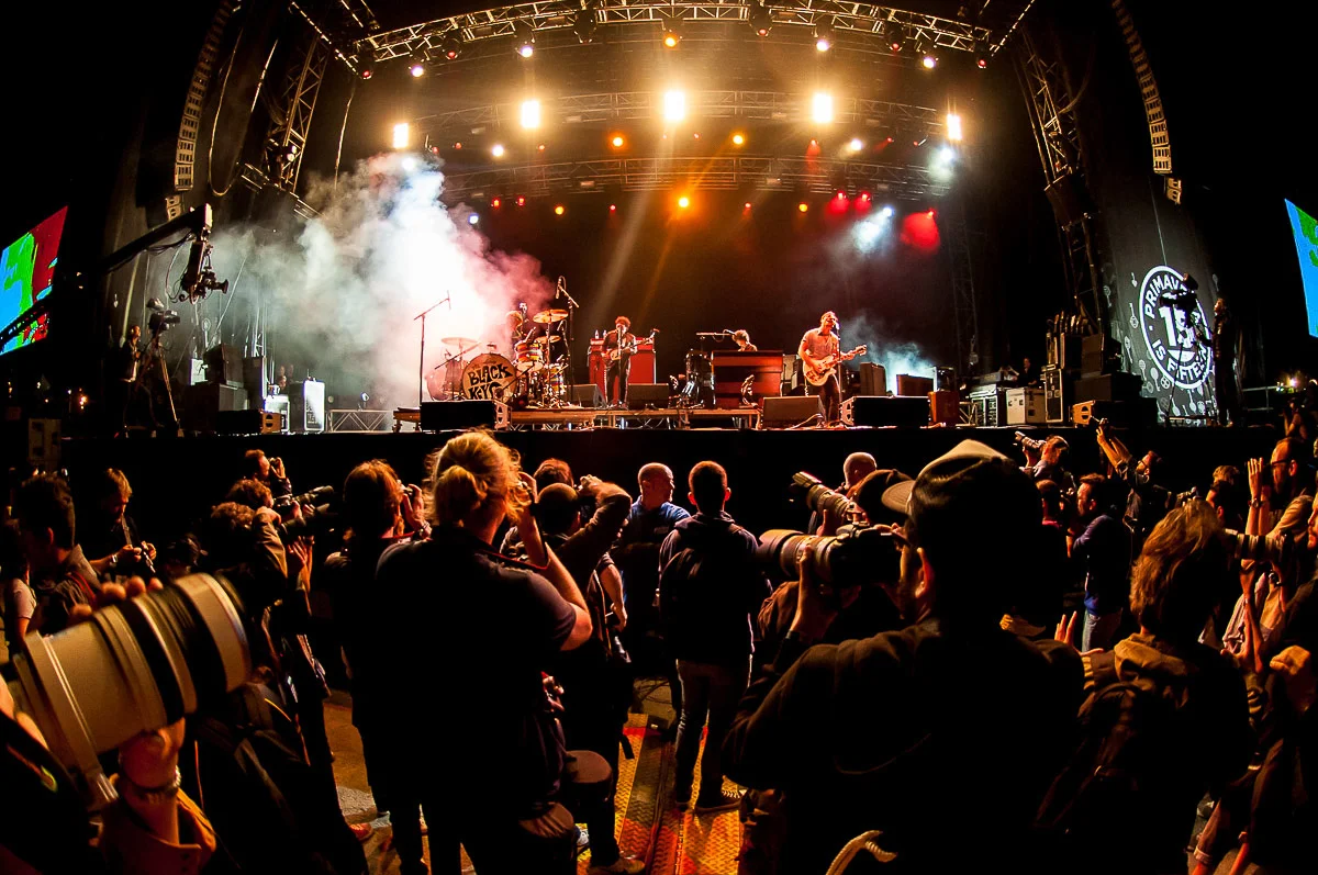 Photographers pit during The Black Keys concert, Primavera Sound, Parc del Forum, Barcelona, Catalonia, Spain, 28/05/2015 © Dosfotos