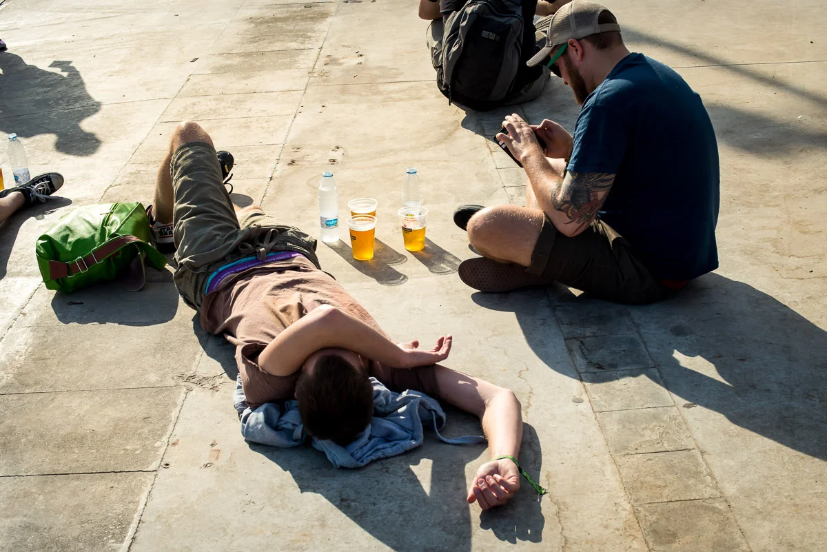 Festival goers, Primavera Sound, Parc del Forum, Barcelona, Catalonia, Spain, 29/05/2015 © Dosfotos