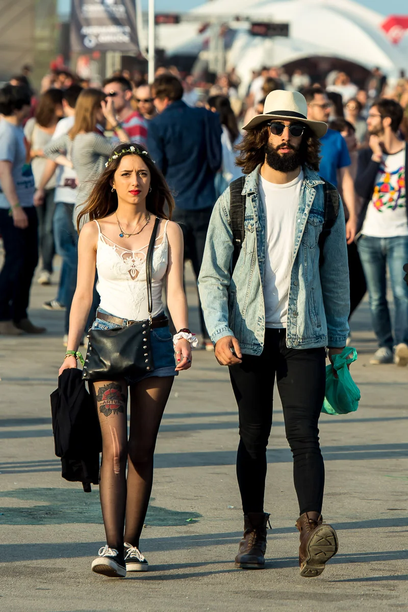 Festival goers, Primavera Sound, Parc del Forum, Barcelona, Catalonia, Spain, 30/05/2015 © Dosfotos