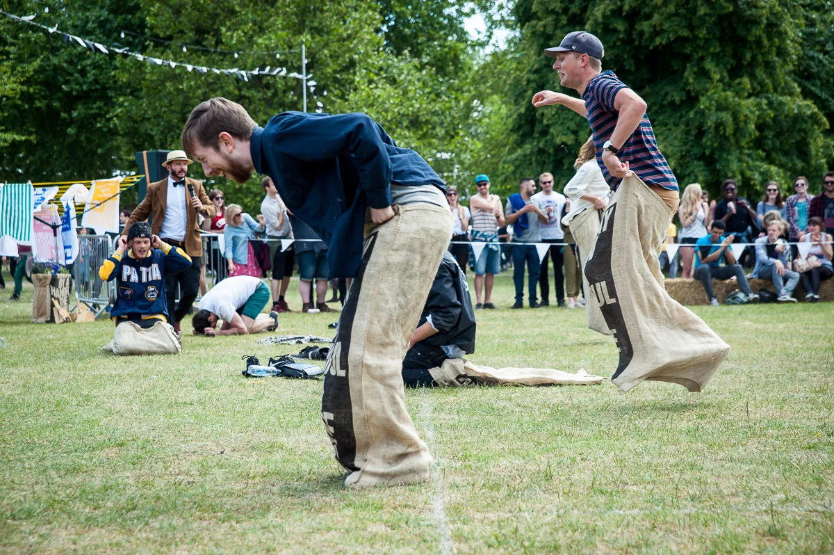 Sack race, Field Day, Victoria Park, London, UK, 06/06/2015 © Dosfotos
