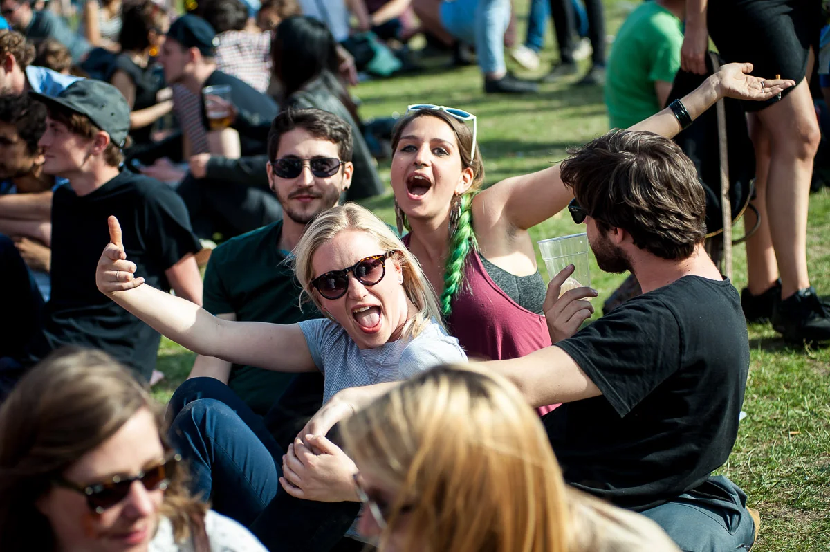 Festival goers, Field Day, Victoria Park, London, UK, 06/06/2015 © Dosfotos